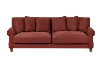Bijan Sofa 3-seter - Rød/Mørkt tre - Møbler - Sofaer - 3 seter sofa