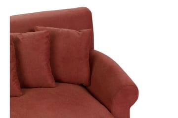 Bijan Sofa 3-seter - Rød/Mørkt tre - Møbler - Sofaer - 3 seter sofa
