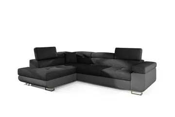 Bobis Sovesofa med Sjeselong Venstre - Grå - Møbler - Sofaer - Skinnsofaer