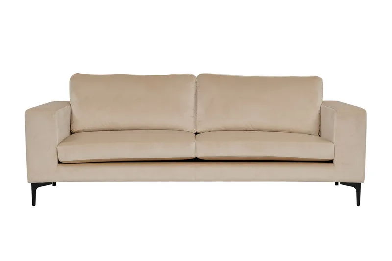 Bolero Fløyelssofa 3-seter, Beige