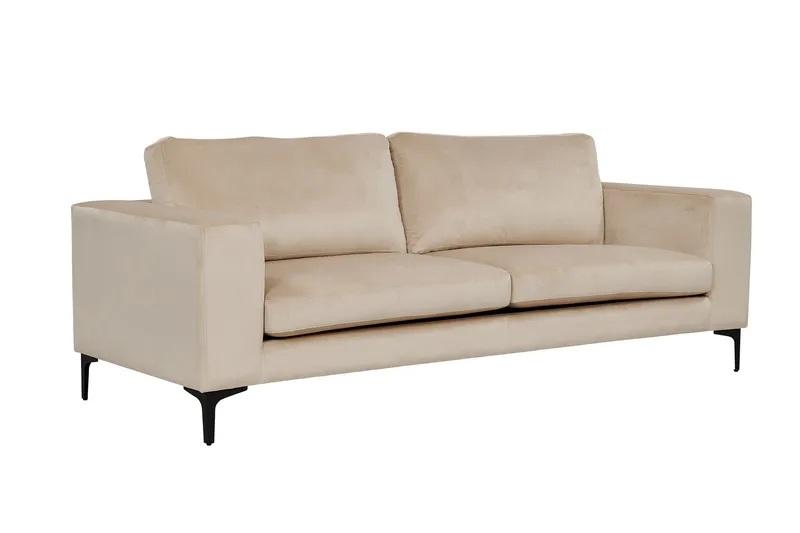 Bolero Fløyelssofa 3-seter - Beige - Møbler - Sofaer - 3 seter sofa