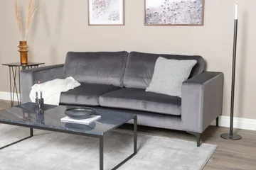Bolero Fløyelssofa 3-seter - Mørk grå - Møbler - Sofaer - 3 seter sofa