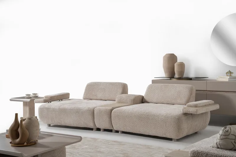 Bonavista 4-seters sofa Bouclé - Beige - Møbler - Sofaer - 4 seter sofa
