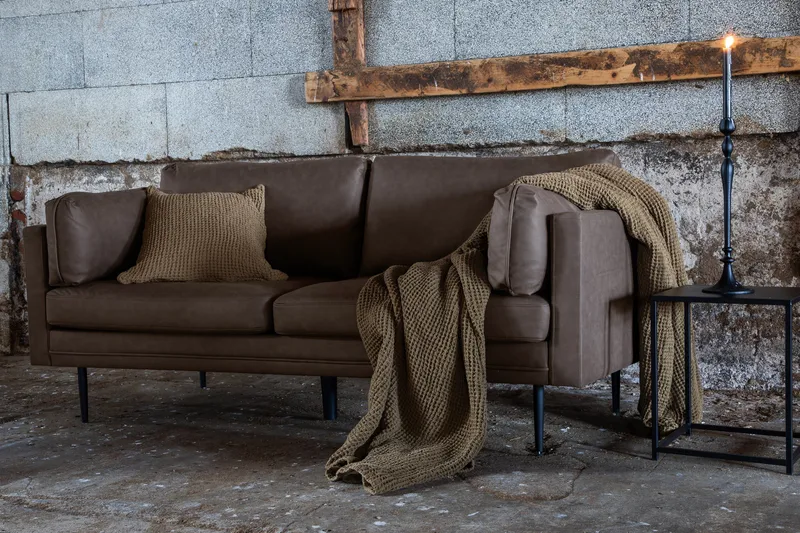 Boom 2-seters Sofa - Brun - Møbler - Sofaer - Skinnsofaer