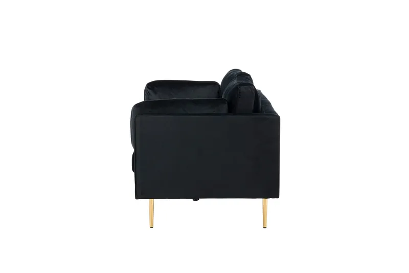 Boom Fløyelssofa 3-seter - Svart - Møbler - Sofaer - 3 seter sofa