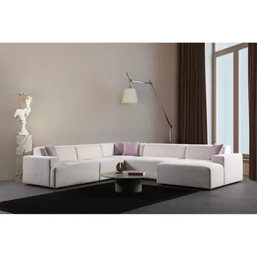 Branorin 6-seters Hjørnesofa - Kremhvit - Møbler - Sofaer - Hjørnesofaer