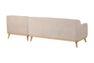 Bree Hjørnesofa 3-seter - Beige/Lyst tre - Møbler - Sofaer - Sovesofaer - Hjørnesovesofa