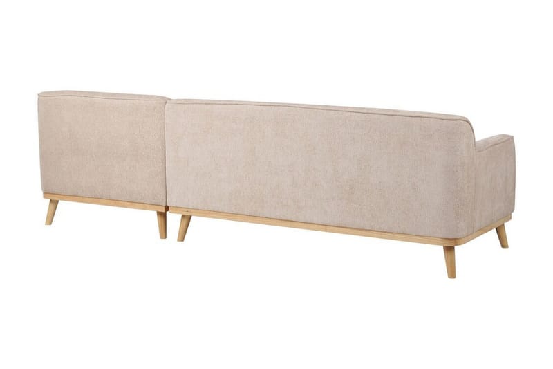 Bree Hjørnesofa 3-seter - Beige/Lyst tre - Møbler - Sofaer - Sovesofaer - Hjørnesovesofa