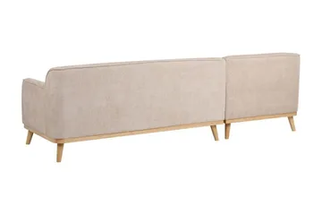 Bree Hjørnesofa 3-seter - Beige/Lyst tre - Møbler - Sofaer - Sovesofaer - Hjørnesovesofa