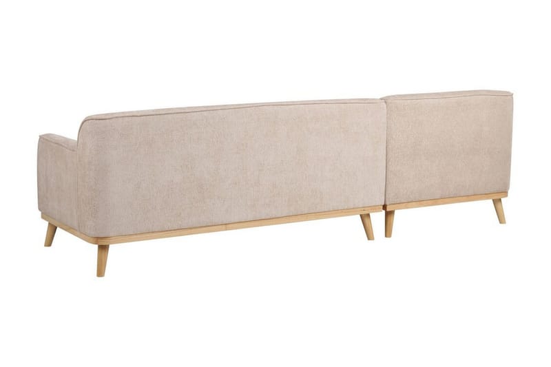 Bree Hjørnesofa 3-seter - Beige/Lyst tre - Møbler - Sofaer - Sovesofaer - Hjørnesovesofa