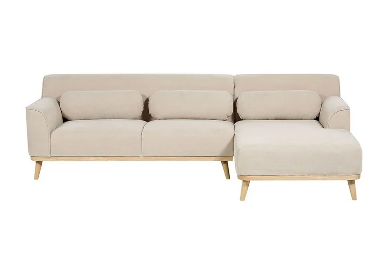 Bree Hjørnesofa 3-seter, Beige/Lyst tre