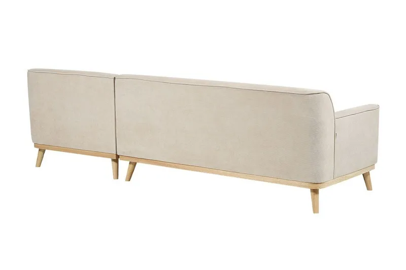 Bree Hjørnesofa 3-seter - Beige/Lyst tre - Møbler - Sofaer - Sovesofaer - Hjørnesovesofa