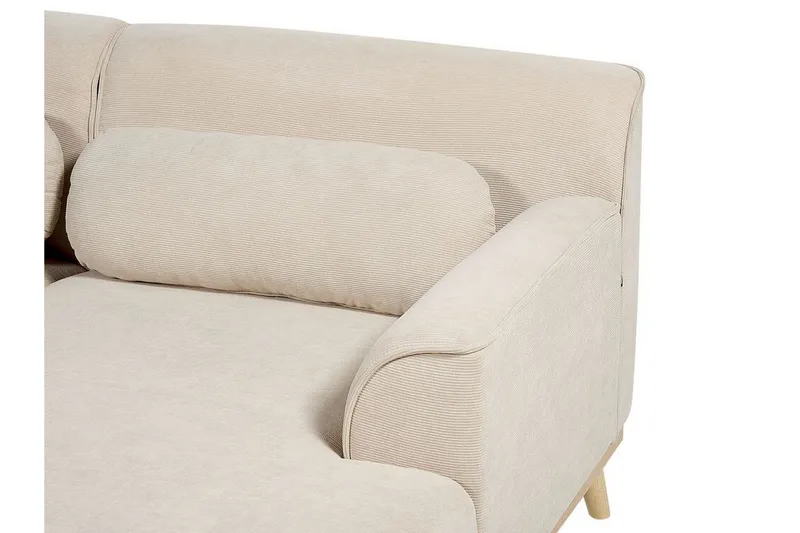 Bree Hjørnesofa 3-seter - Beige/Lyst tre - Møbler - Sofaer - Sovesofaer - Hjørnesovesofa