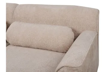 Bree Hjørnesofa 3-seter - Beige/Lyst tre - Møbler - Sofaer - Sovesofaer - Hjørnesovesofa
