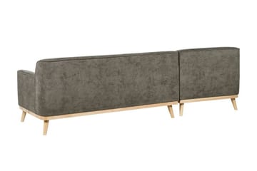 Bree Hjørnesofa 3-seter - Grønn/Lyst tre - Møbler - Sofaer - Sovesofaer - Hjørnesovesofa