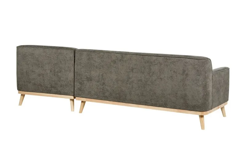 Bree Hjørnesofa 3-seter - Grønn/Lyst tre - Møbler - Sofaer - Sovesofaer - Hjørnesovesofa