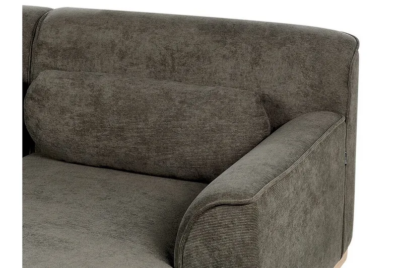 Bree Hjørnesofa 3-seter - Grønn/Lyst tre - Møbler - Sofaer - Sovesofaer - Hjørnesovesofa