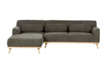 Bree Hjørnesofa 3-seter - Grønn/Lyst tre - Møbler - Sofaer - Sovesofaer - Hjørnesovesofa