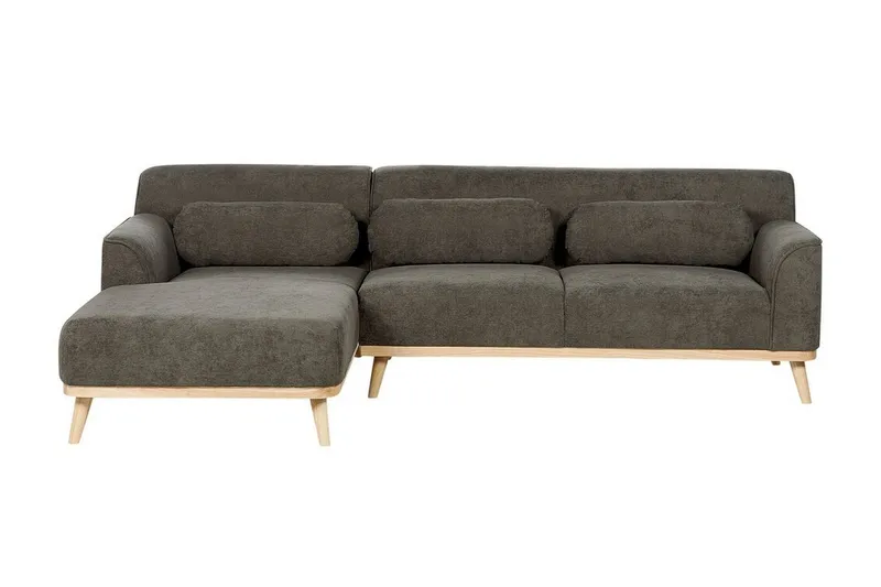 Bree Hjørnesofa 3-seter - Grønn/Lyst tre - Møbler - Sofaer - Sovesofaer - Hjørnesovesofa