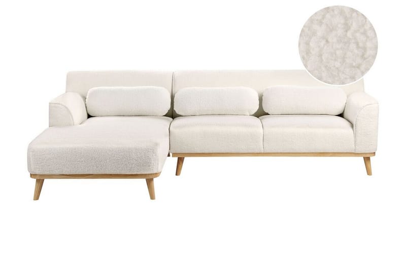 Bree Hjørnesofa 3-seter - Hvit/Lyst tre - Møbler - Sofaer - Sovesofaer - Hjørnesovesofa