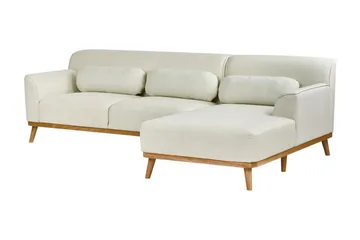 Bree Hjørnesofa 3-seter - Hvit/Lyst tre - Møbler - Sofaer - Sovesofaer - Hjørnesovesofa