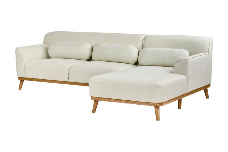 Bree Hjørnesofa 3-seter - Hvit/Lyst tre - Møbler - Sofaer - Sovesofaer - Hjørnesovesofa