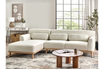 Bree Hjørnesofa 3-seter - Hvit/Lyst tre - Møbler - Sofaer - Sovesofaer - Hjørnesovesofa