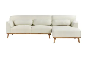 Bree Hjørnesofa 3-seter - Hvit/Lyst tre - Møbler - Sofaer - Sovesofaer - Hjørnesovesofa