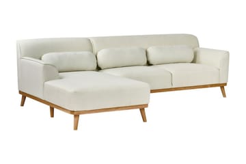 Bree Hjørnesofa 3-seter - Hvit/Lyst tre - Møbler - Sofaer - Sovesofaer - Hjørnesovesofa