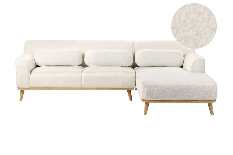 Bree Hjørnesofa 3-seter - Hvit/Lyst tre - Møbler - Sofaer - Sovesofaer - Hjørnesovesofa