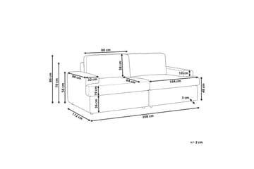 Brennan Sofa 3-seter - Brun - Møbler - Sofaer - 3 seter sofa