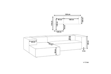 Britt Hjørnesofa 3-seter - Beige - Møbler - Sofaer - Hjørnesofaer - Hjørnesofa med divan