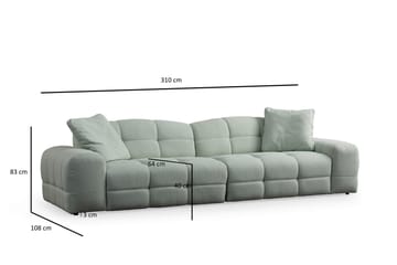 Buddy 3-seters Sofa - Grønn - Møbler - Sofaer - 3 seter sofa