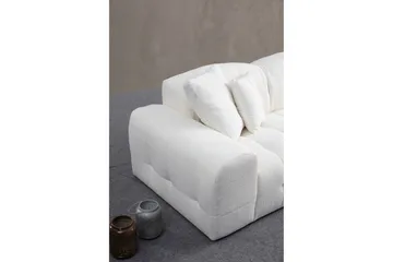 Buddy 4-seters Sofa med Divan - Hvit - Møbler - Sofaer - Sofaer med sjeselong - 4 seters sofa med divan