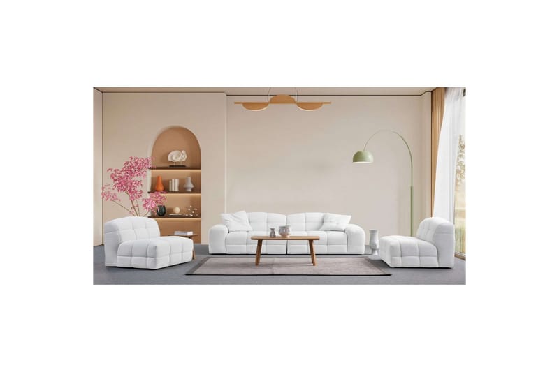 Buddy Sofa 3-seter - Hvit - Møbler - Sofaer - 3 seter sofa