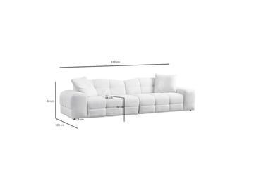Buddy Sofa 3-seter - Hvit - Møbler - Sofaer - 3 seter sofa