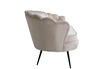 Calais 3-seter Buet Sofa 180 cm i Fløyel - Beige - Møbler - Sofaer - 3 seter sofa