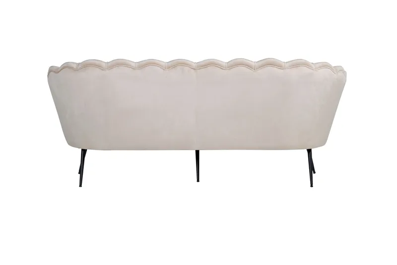Calais 3-seter Buet Sofa 180 cm i Fløyel - Beige - Møbler - Sofaer - 3 seter sofa