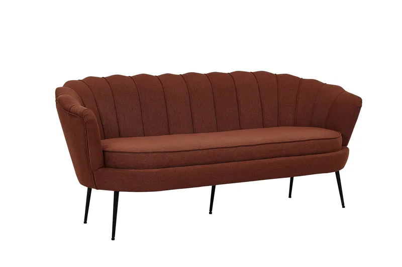 Calais 3-seter Buet Sofa 180 cm i Stoff - Brun - Møbler - Sofaer - 3 seter sofa