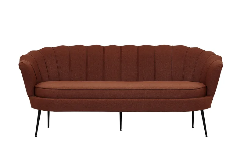Calais 3-seter Buet Sofa 180 cm i Stoff, Brun