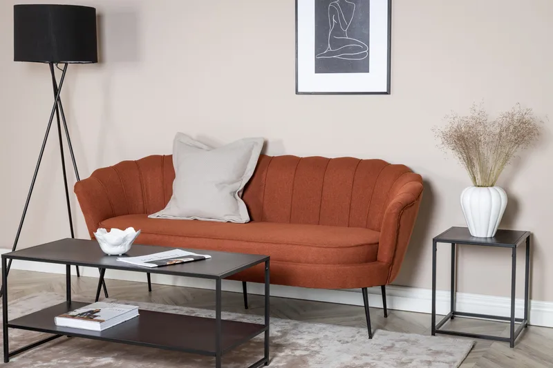 Calais 3-seter Buet Sofa 180 cm i Stoff - Brun - Møbler - Sofaer - 3 seter sofa