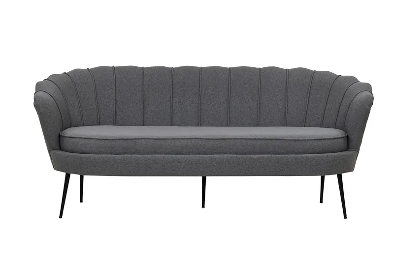 Calais 3-seter Buet Sofa 180 cm i Stoff, Grå