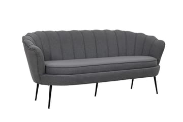 Calais 3-seter Buet Sofa 180 cm i Stoff - Grå - Møbler - Sofaer - 3 seter sofa