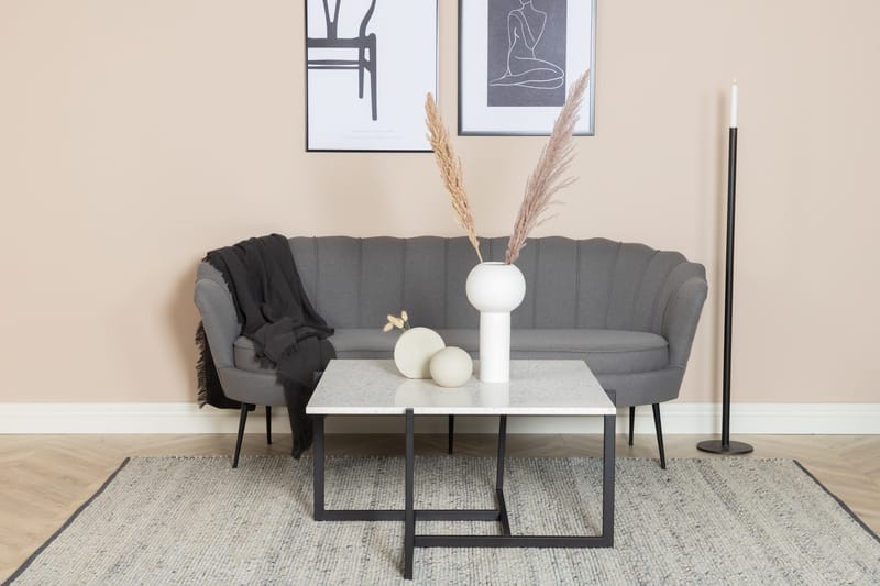 Calais 3-seter Buet Sofa 180 cm i Stoff - Grå - Møbler - Sofaer - 3 seter sofa