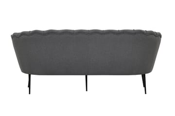 Calais 3-seter Buet Sofa 180 cm i Stoff - Grå - Møbler - Sofaer - 3 seter sofa