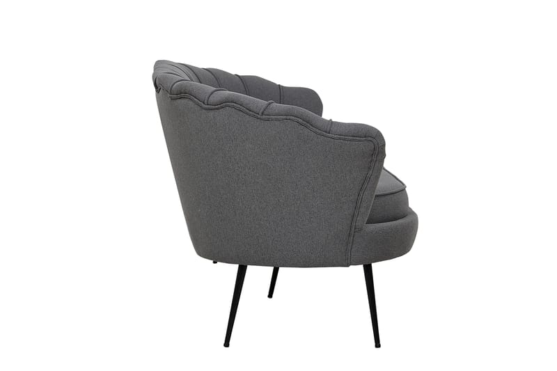 Calais 3-seter Buet Sofa 180 cm i Stoff - Grå - Møbler - Sofaer - 3 seter sofa
