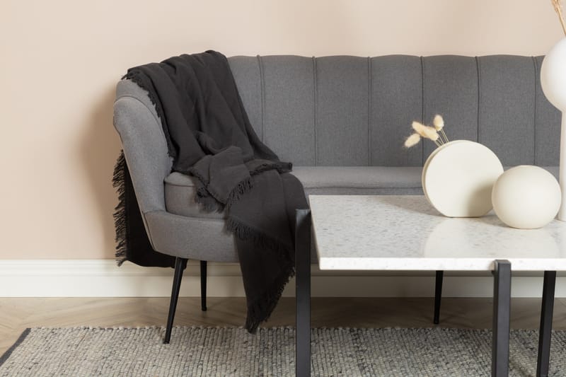 Calais 3-seter Buet Sofa 180 cm i Stoff - Grå - Møbler - Sofaer - 3 seter sofa