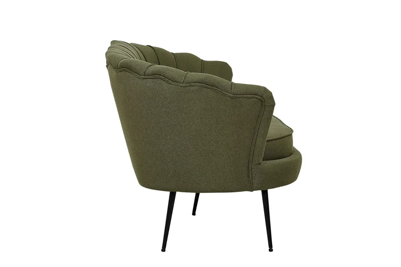 Calais 3-seter Buet Sofa 180 cm i Stoff - Grønn - Møbler - Sofaer - 3 seter sofa