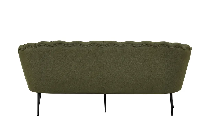 Calais 3-seter Buet Sofa 180 cm i Stoff - Grønn - Møbler - Sofaer - 3 seter sofa