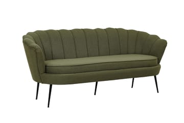 Calais 3-seter Buet Sofa 180 cm i Stoff - Grønn - Møbler - Sofaer - 3 seter sofa